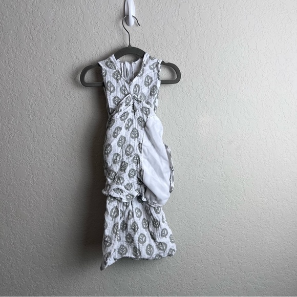 HALO SleepSack Swaddle Small S 3-6M Cotton Muslin Adjustable Gray Leaf - Picture 6 of 10